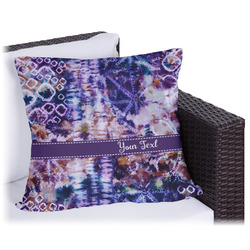 Tie Dye Outdoor Pillow - 16" (Personalized)