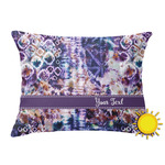 Tie Dye Outdoor Throw Pillow (Rectangular) (Personalized)