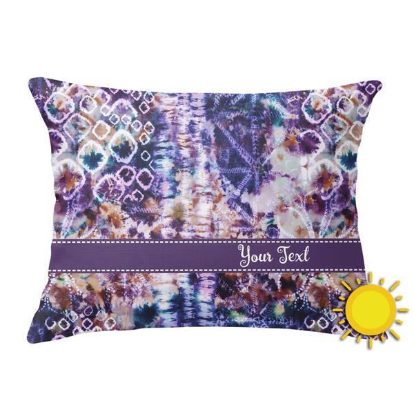 Custom Tie Dye Outdoor Throw Pillow (Rectangular) (Personalized)