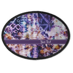 Tie Dye Iron On Oval Patch w/ Name or Text