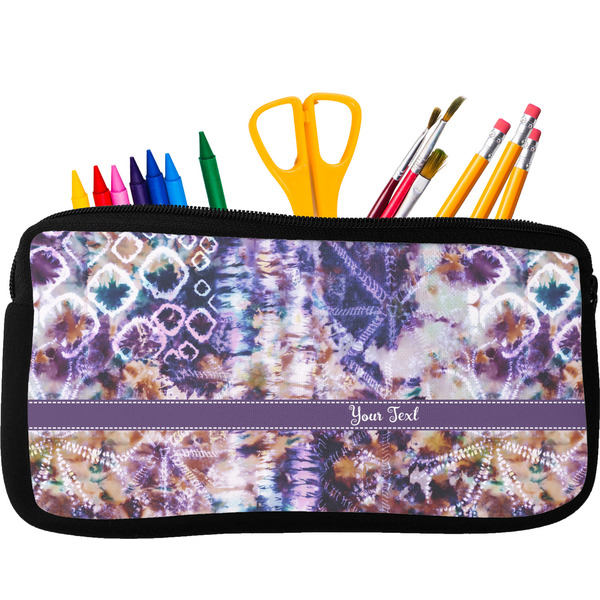Custom Tie Dye Neoprene Pencil Case - Small w/ Name or Text