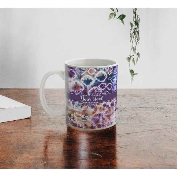 Tie Dye Personalized Coffee Mug - Lifestyle