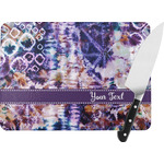 Tie Dye Rectangular Glass Cutting Board (Personalized)