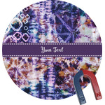 Tie Dye Round Fridge Magnet (Personalized)
