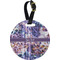 Tie Dye Personalized Round Luggage Tag