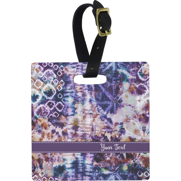 Tie Dye Personalized Square Luggage Tag