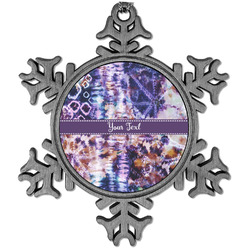 Tie Dye Vintage Snowflake Ornament (Personalized)
