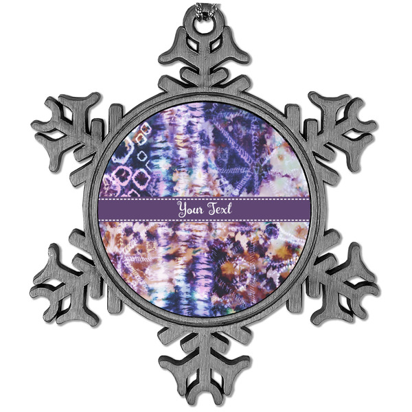 Custom Tie Dye Vintage Snowflake Ornament (Personalized)