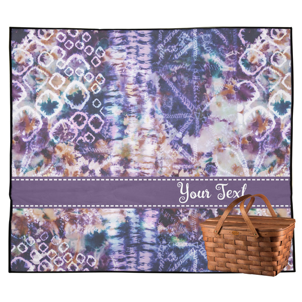 Custom Tie Dye Outdoor Picnic Blanket (Personalized)