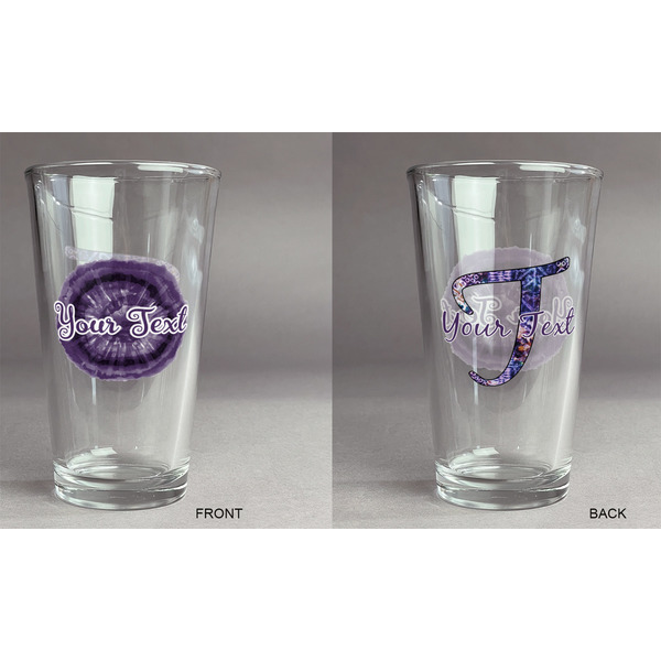 Tie Dye Pint Glass - Two Content - Approval
