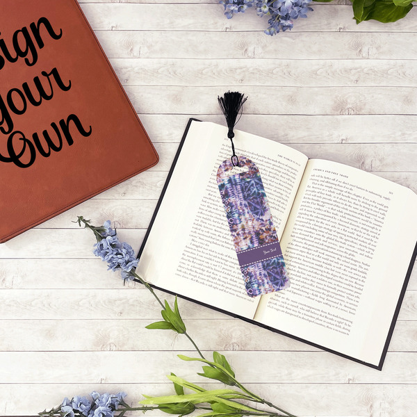 Tie Dye Plastic Bookmarks - In Context