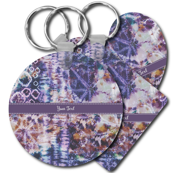 Custom Tie Dye Plastic Keychain (Personalized)