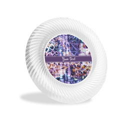 Tie Dye Plastic Party Appetizer & Dessert Plates - 6" (Personalized)