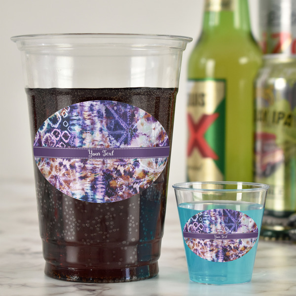 Tie Dye Plastic Shot Glasses - In Context