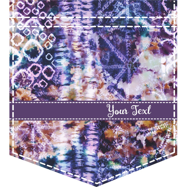 Custom Tie Dye Iron On Faux Pocket (Personalized)
