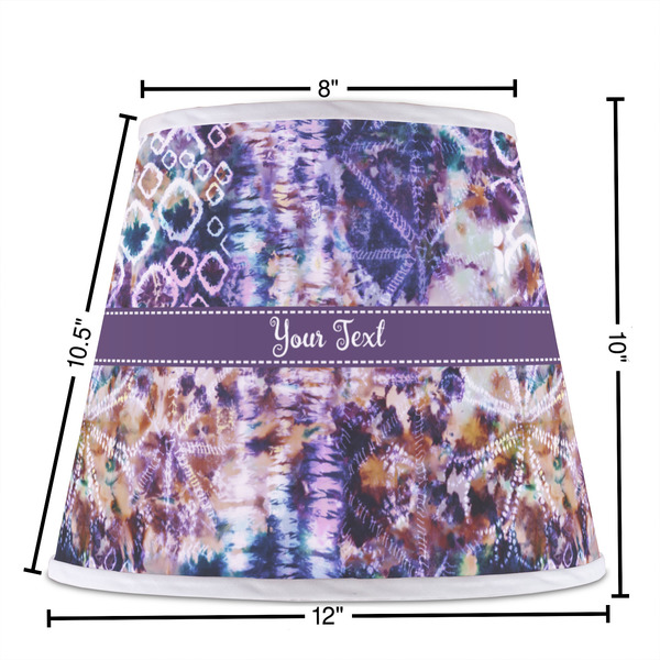 Tie Dye Poly Film Empire Lampshade - Dimensions
