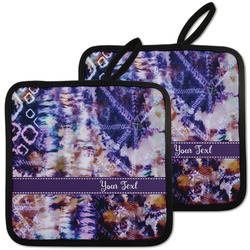 Tie Dye Pot Holders - Set of 2 w/ Name or Text