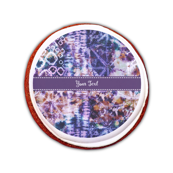 Tie Dye Printed Icing Circle - Small - On Cookie