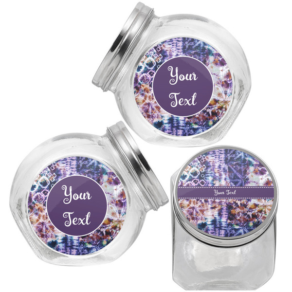Tie Dye Puppy Treat Jar - Top Left Right