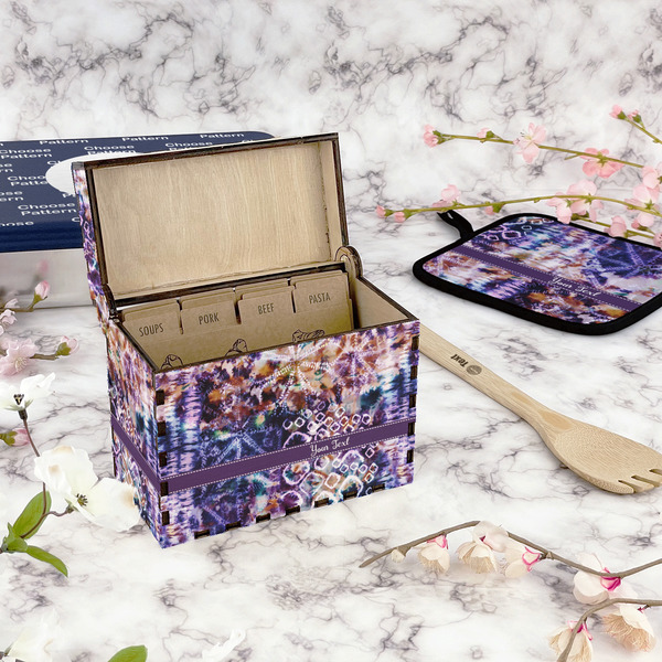Tie Dye Recipe Box - Full Color - In Context