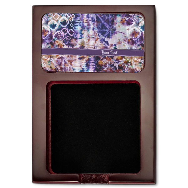 Tie Dye Red Mahogany Sticky Note Holder - Flat