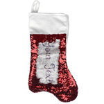 Tie Dye Reversible Sequin Stocking - Red (Personalized)