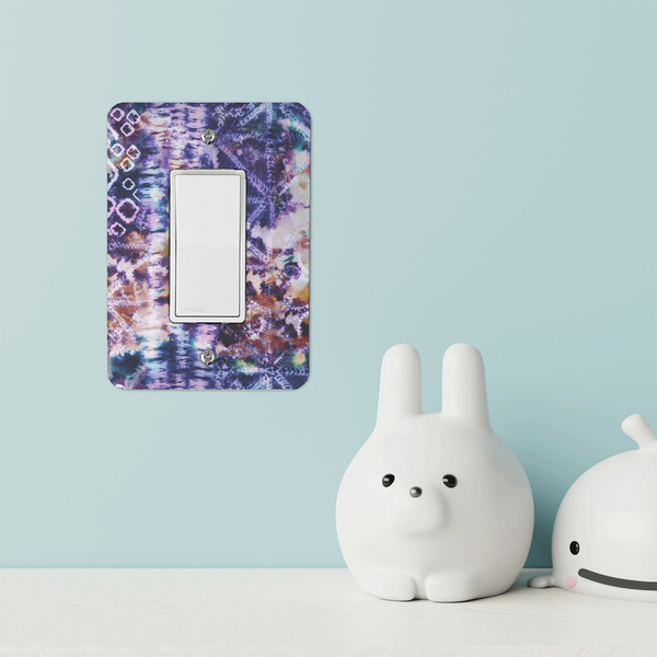 Tie Dye Rocker Light Switch Covers - Single - IN CONTEXT