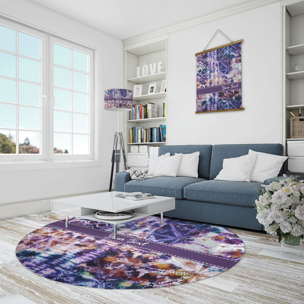 Tie Dye Round Area Rug - IN CONTEXT