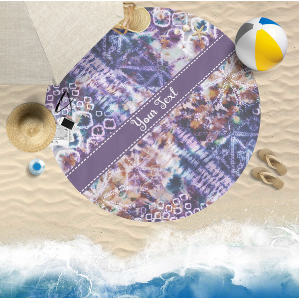 Tie Dye Round Beach Towel Lifestyle