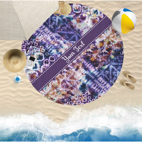 Tie Dye Round Beach Towel Lifestyle
