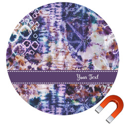 Tie Dye Round Car Magnet - 6" (Personalized)