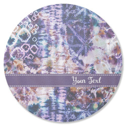 Tie Dye Round Rubber Backed Coaster (Personalized)
