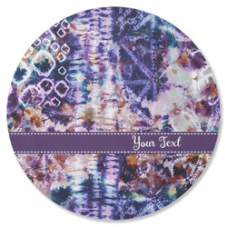 Tie Dye Round Rubber Backed Coaster (Personalized)