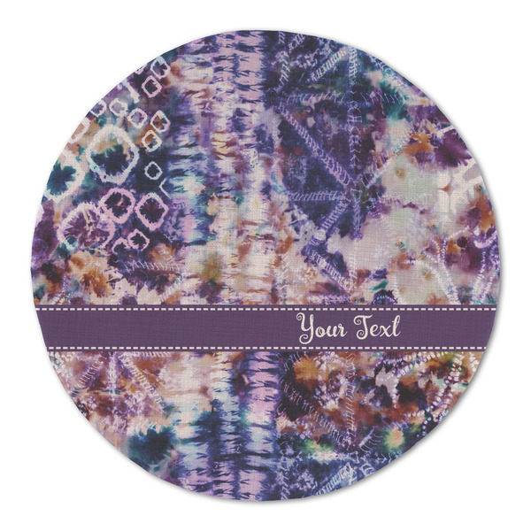 Custom Tie Dye Round Linen Placemat - Single Sided (Personalized)