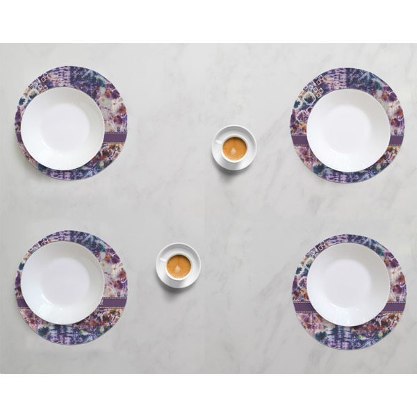 Tie Dye Round Linen Placemats - LIFESTYLE (set of 4)