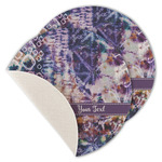 Tie Dye Round Linen Placemat - Single Sided - Set of 4 (Personalized)