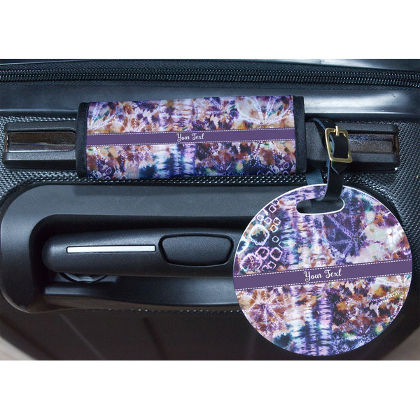 Tie Dye Round Luggage Tag & Handle Wrap - In Context