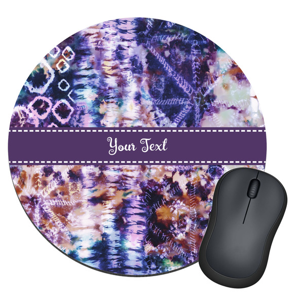 Custom Tie Dye Round Mouse Pad (Personalized)