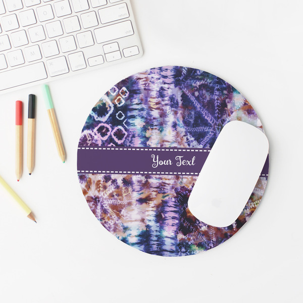 Tie Dye Round Mousepad - LIFESTYLE 2
