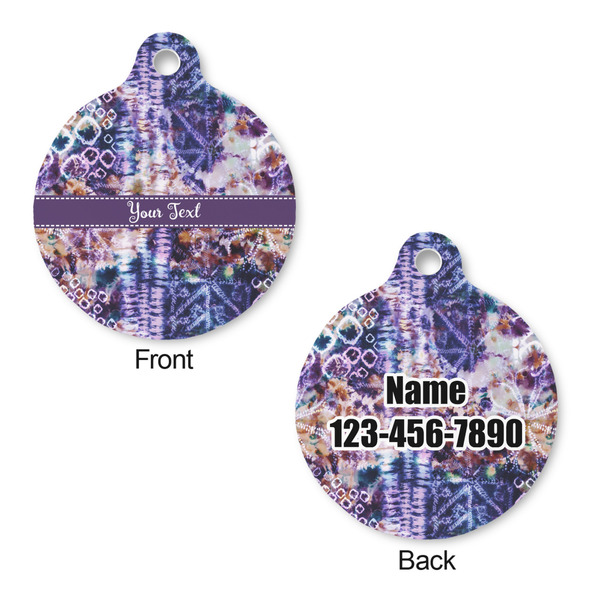 Tie Dye Round Pet ID Tag - Large - Approval