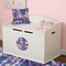 Tie Dye Round Wall Decal on Toy Chest