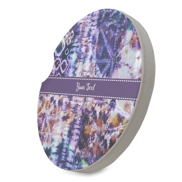 Tie Dye Sandstone Car Coaster - STANDING ANGLE