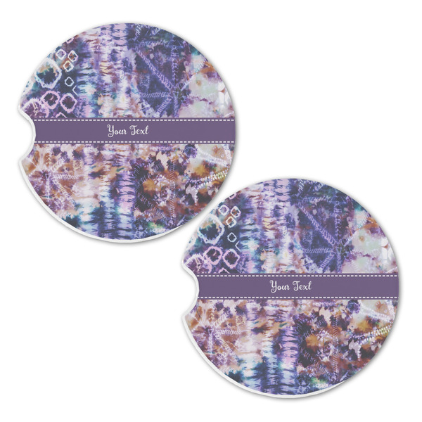 Tie Dye Sandstone Car Coasters - Set of 2