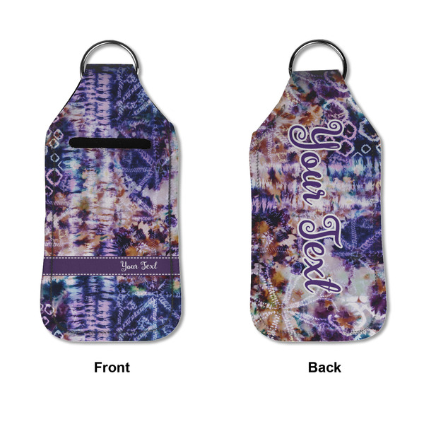 Tie Dye Sanitizer Holder Keychain - Large APPROVAL (Flat)