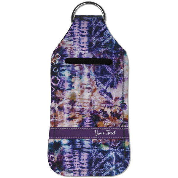 Tie Dye Sanitizer Holder Keychain - Large (Front)