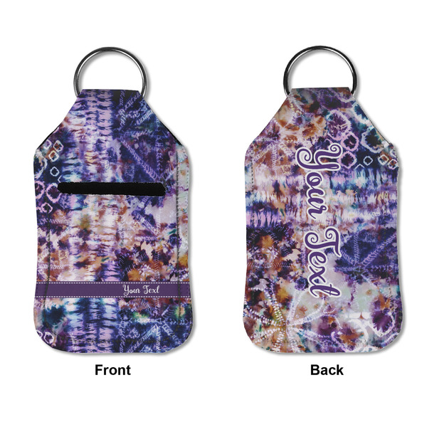 Tie Dye Sanitizer Holder Keychain - Small APPROVAL (Flat)