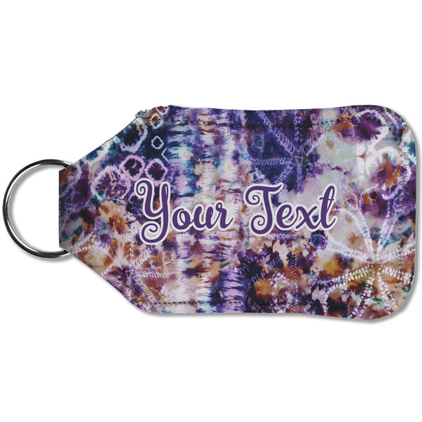Tie Dye Sanitizer Holder Keychain - Small (Back)