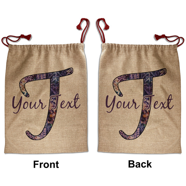 Custom Tie Dye Santa Sack - Front & Back