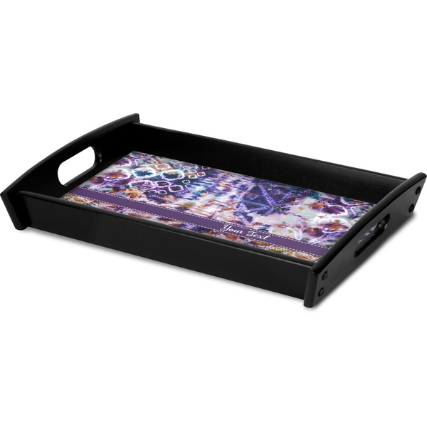 Tie Dye Serving Tray Black - Corner