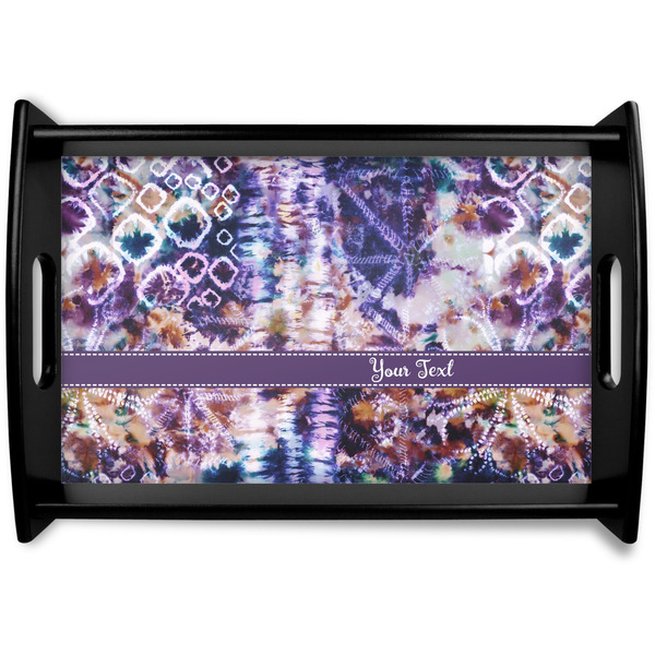 Custom Tie Dye Black Wooden Tray - Small (Personalized)